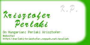 krisztofer perlaki business card